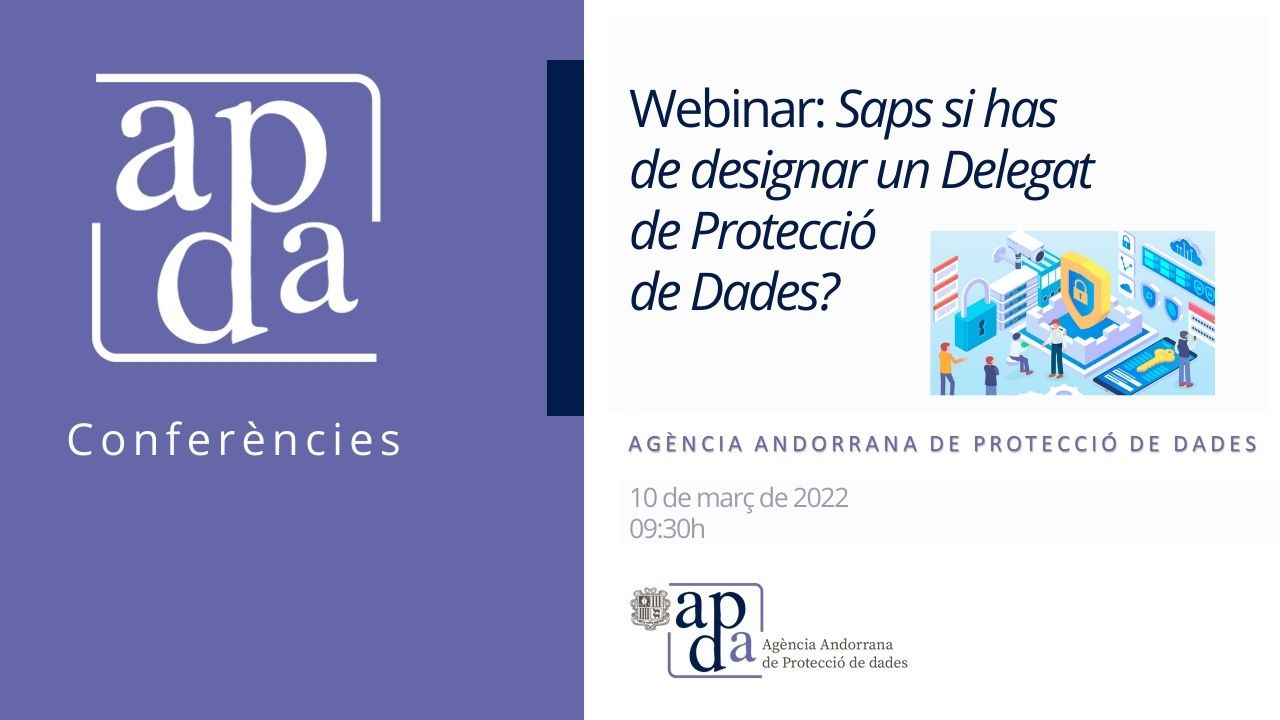 Webinar: Saps si has de designar un Delegat de Protecció de Dades? 