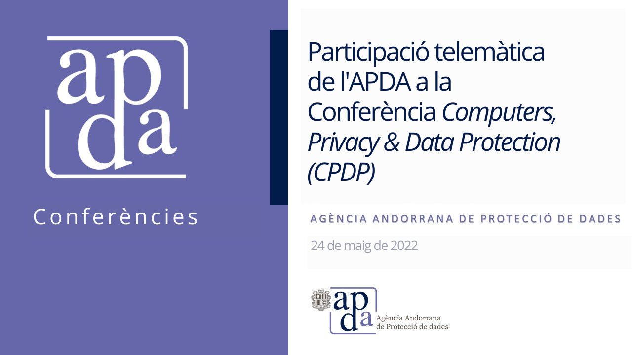 Participació  a la Conferència Computers, Privacy & Data Protection (CPDP)