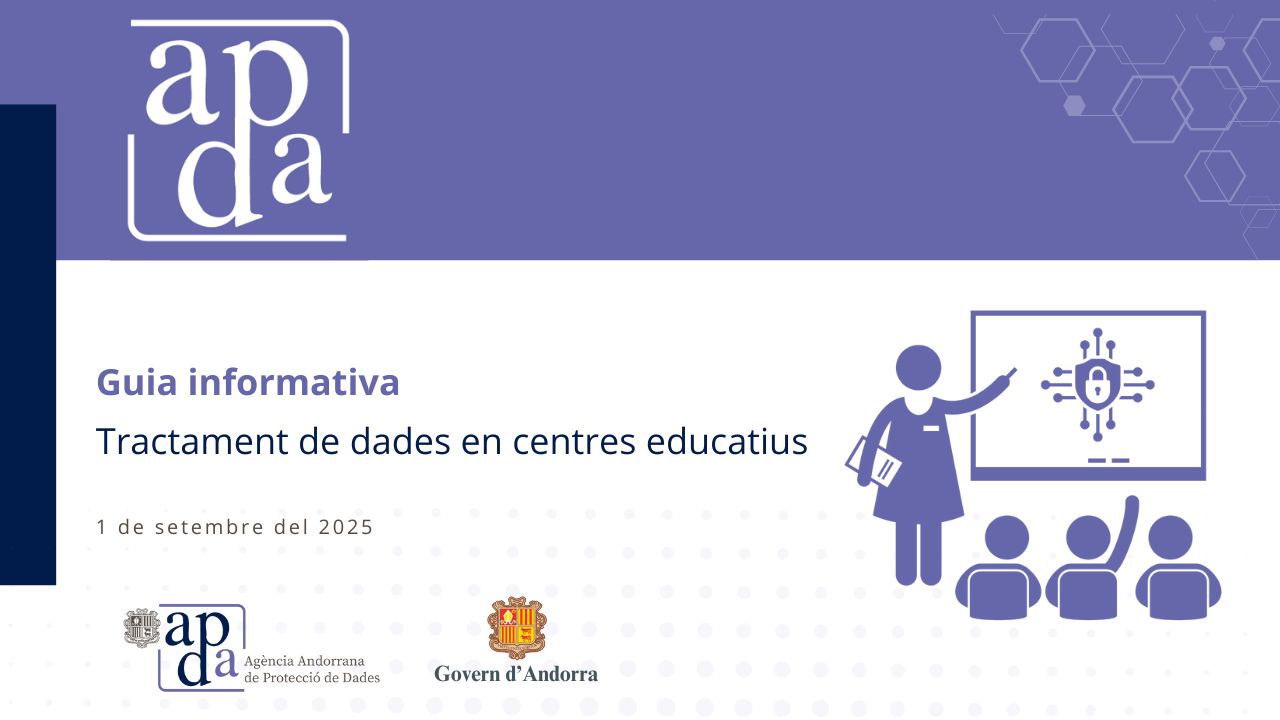  L’APDA, en col·laboració amb Educació, publica una guia sobre el tractament de dades en els centres educatius