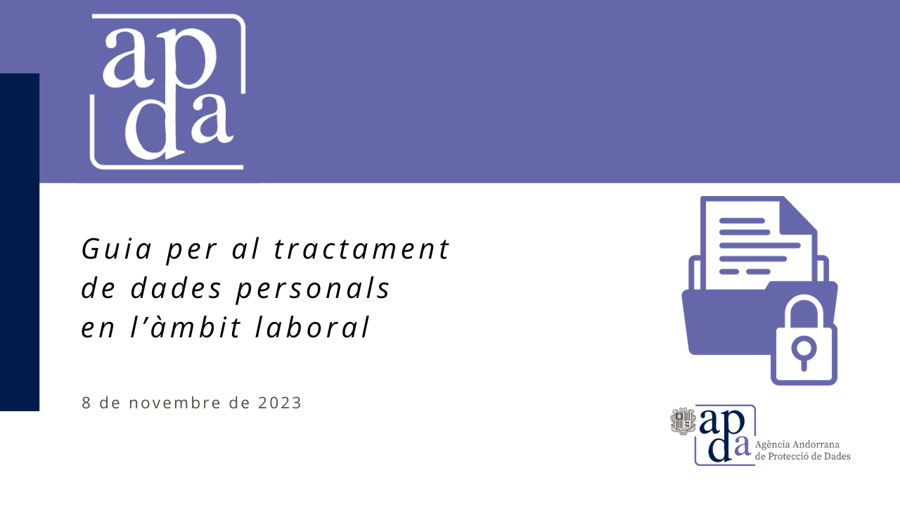 Guia per al tractament  de dades personals  en l’àmbit laboral